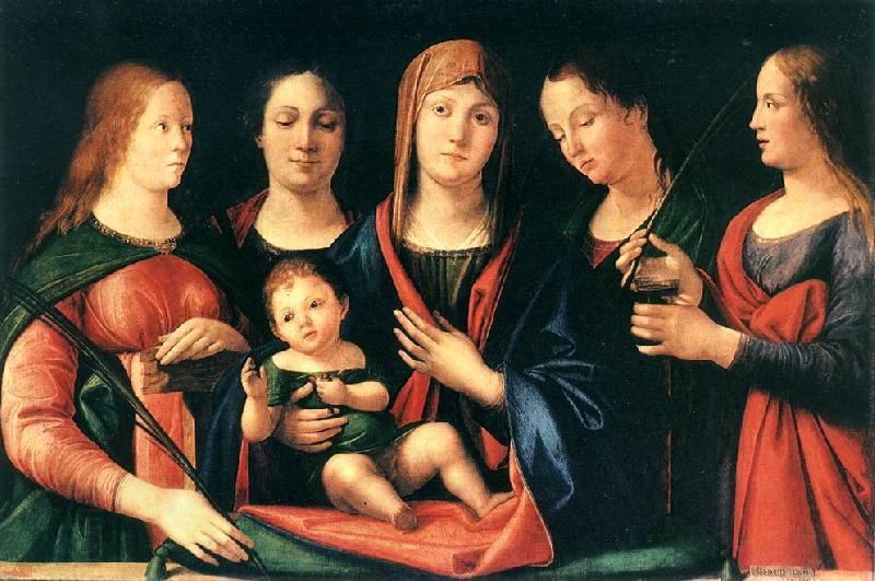 VIVARINI, family of painters Mary and Child with Sts Mary Magdalene and Catherine China oil painting art